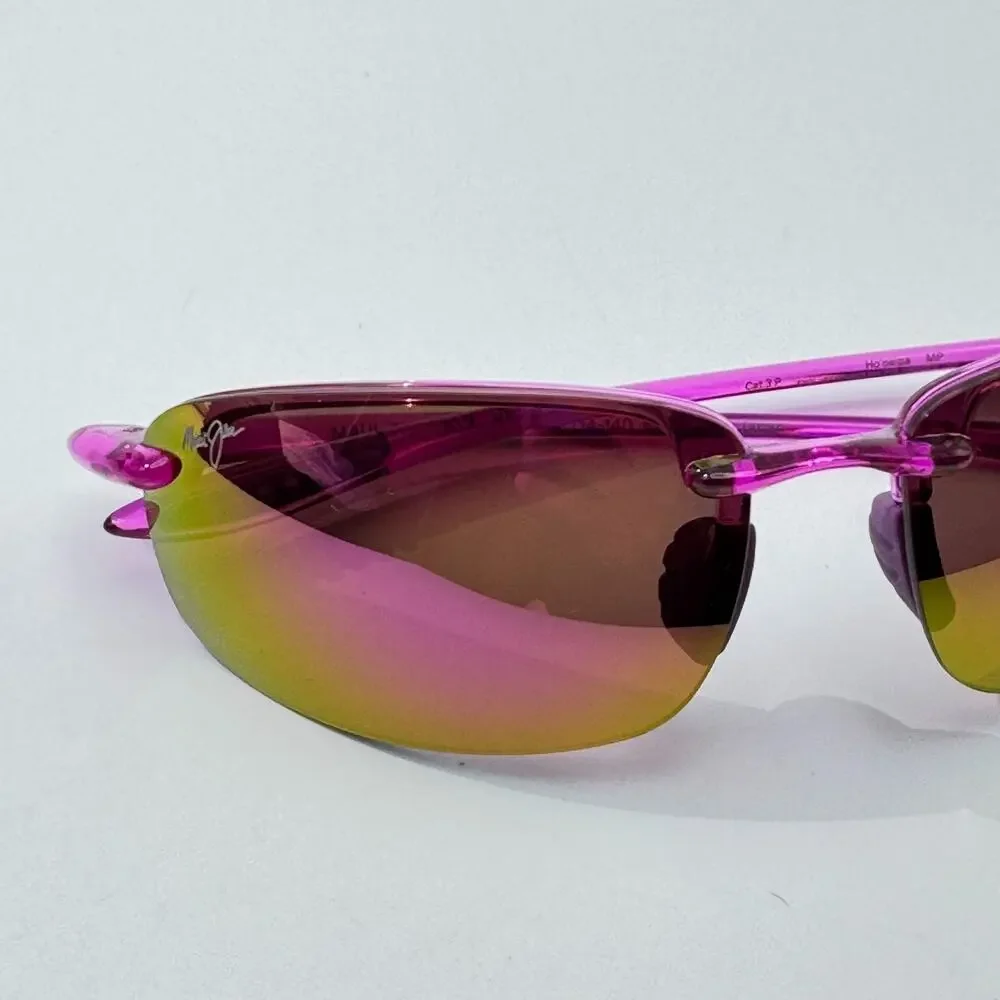 Maui Jim Sunglasses Ho'okipa MP MJ0407 006 Transparent Pink Wrap Polarized Lens